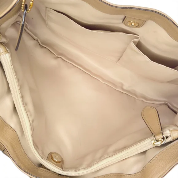 Coach F24961 Campbell Belle Carryall Tan Leather Tote Bag Authentic - Picture 13 of 16